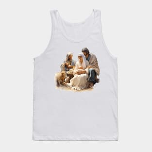 Watercolor Nativity Scene Tank Top